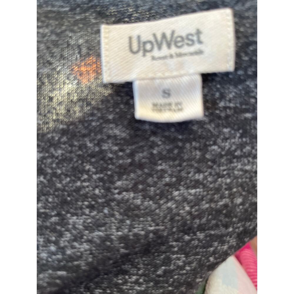 Upwest Twist Front V-Neck Gray Long Sleeve Shirt Women's Size Small - Picture 5 of 6